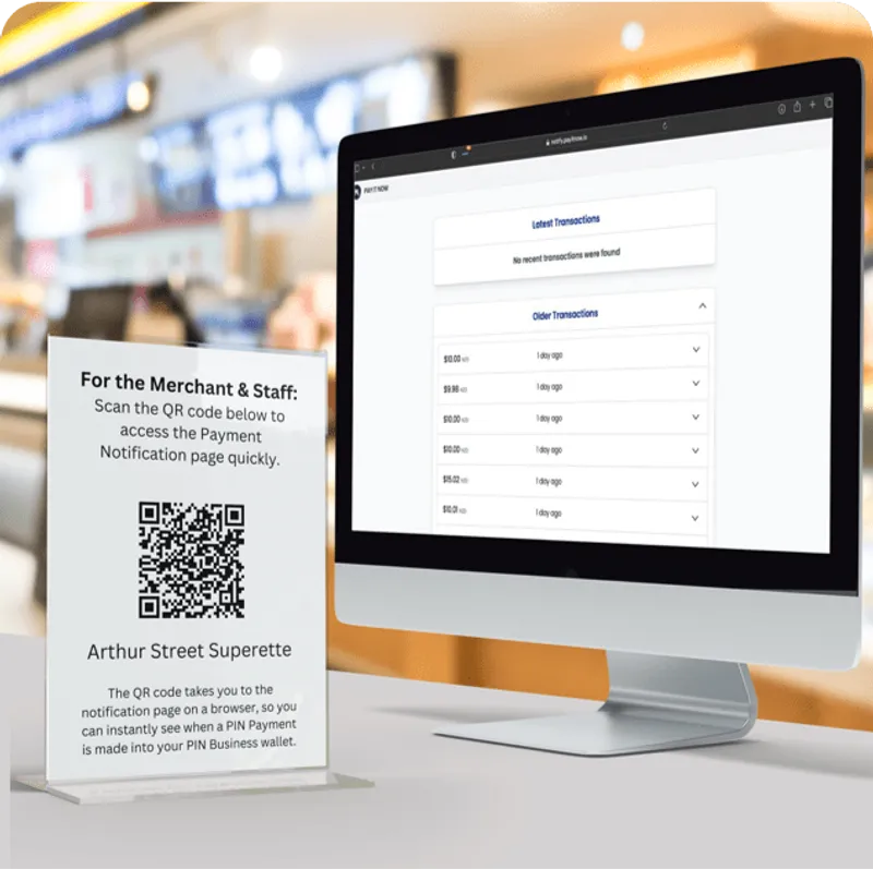 PIN QR Code POS Stand